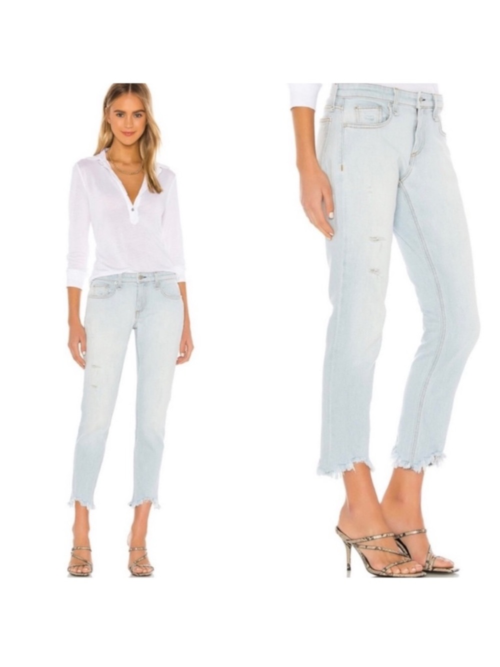 Brand new rag & bone Light Wash Low-Rise Slim Boyfriend Jeans